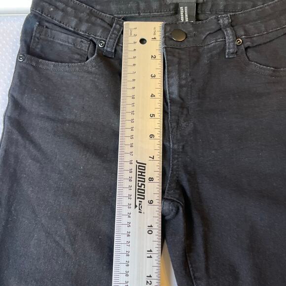FOREVER 21 Women Skinny Jeans size 27 Black Mid Rise Stretch Boot Cut - Picture 5 of 11
